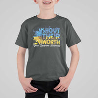Down Syndrome Awareness Sunflower T Shirt For Kid Shout Their Worth