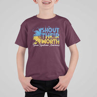 Down Syndrome Awareness Sunflower T Shirt For Kid Shout Their Worth