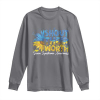 Down Syndrome Awareness Sunflower Long Sleeve Shirt Shout Their Worth