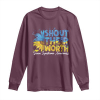 Down Syndrome Awareness Sunflower Long Sleeve Shirt Shout Their Worth