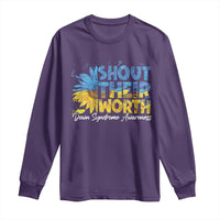 Down Syndrome Awareness Sunflower Long Sleeve Shirt Shout Their Worth