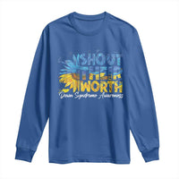 Down Syndrome Awareness Sunflower Long Sleeve Shirt Shout Their Worth
