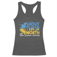 Down Syndrome Awareness Sunflower Racerback Tank Top Shout Their Worth