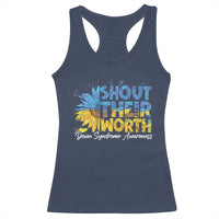 Down Syndrome Awareness Sunflower Racerback Tank Top Shout Their Worth