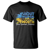 Down Syndrome Awareness Sunflower T Shirt Shout Their Worth