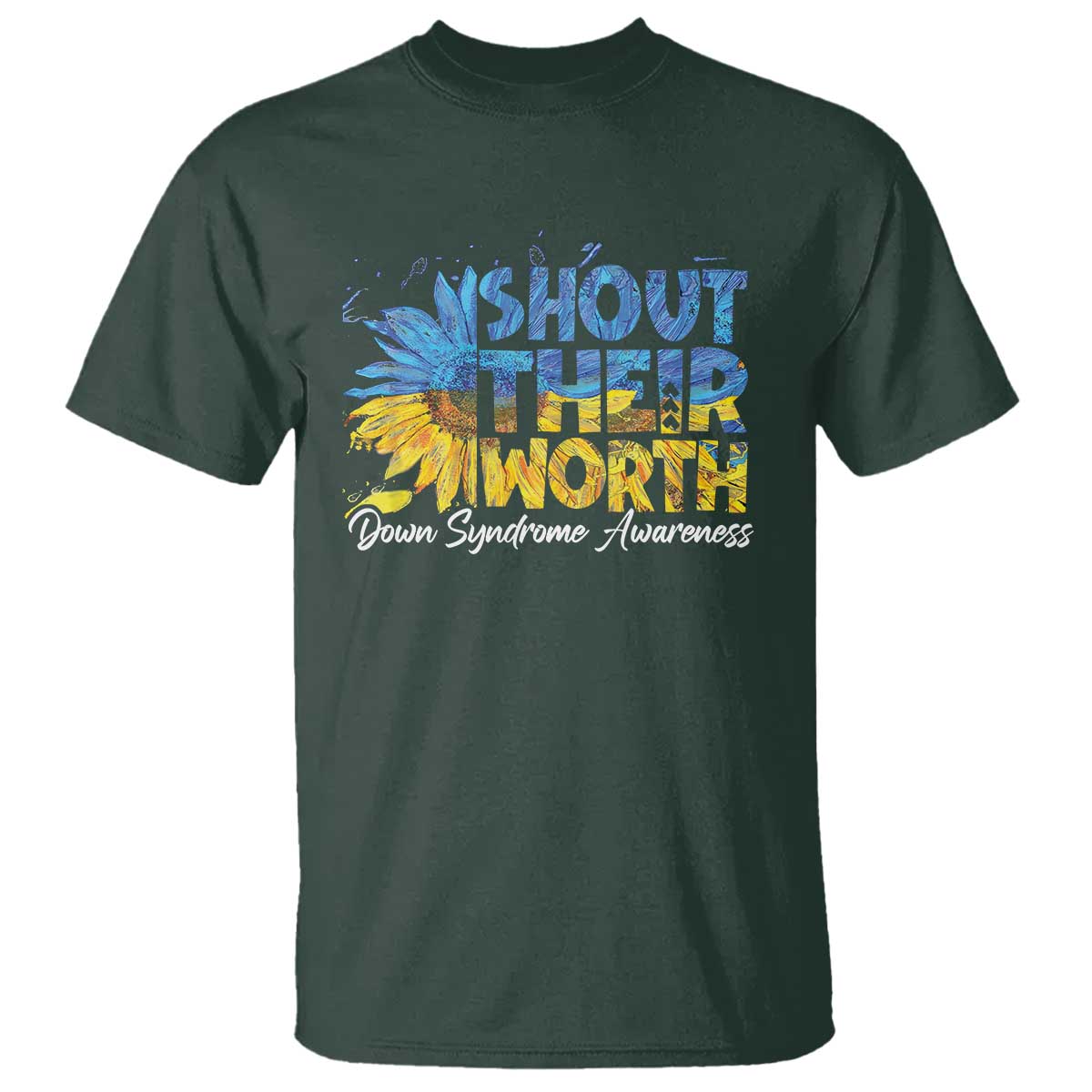 Down Syndrome Awareness Sunflower T Shirt Shout Their Worth