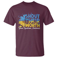 Down Syndrome Awareness Sunflower T Shirt Shout Their Worth