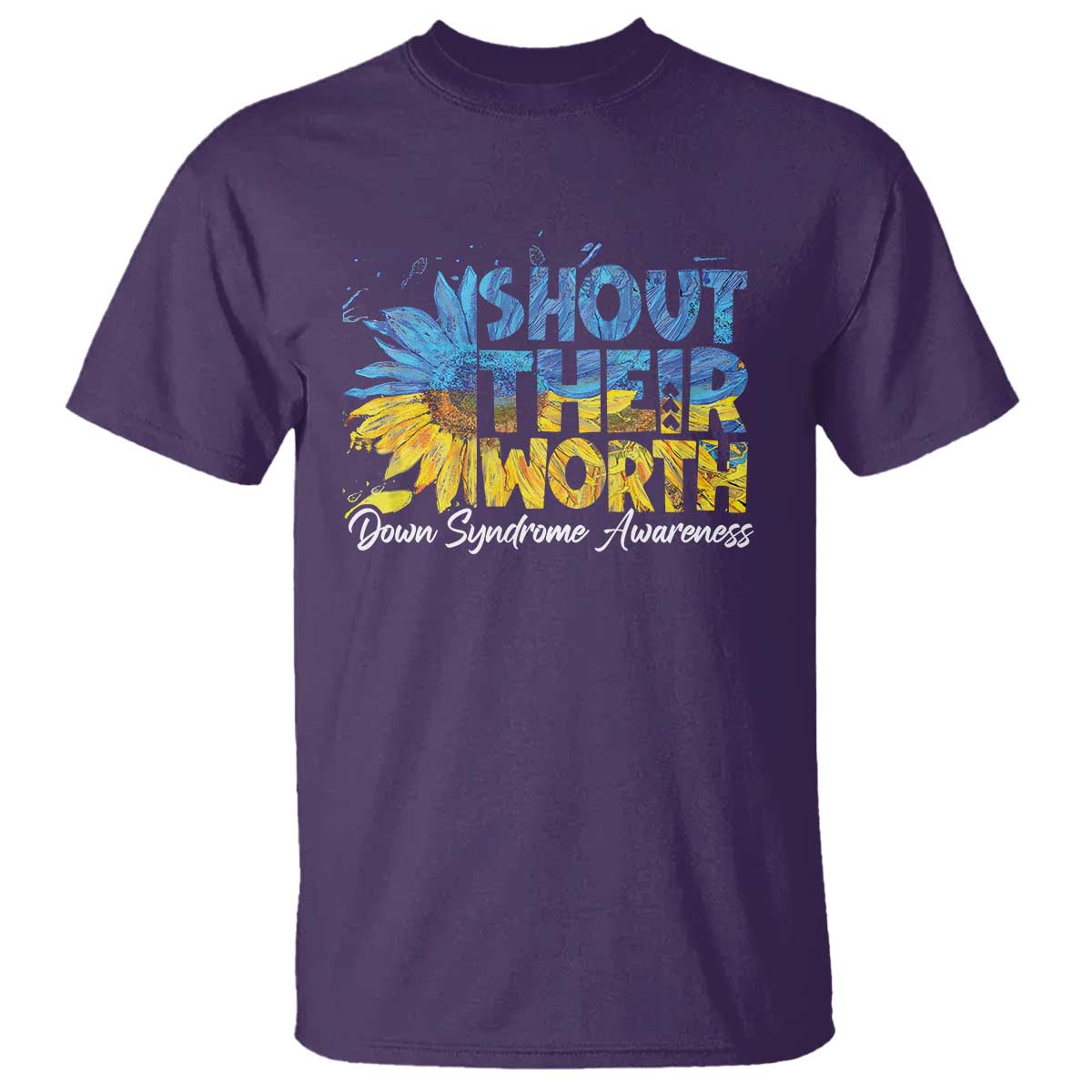 Down Syndrome Awareness Sunflower T Shirt Shout Their Worth