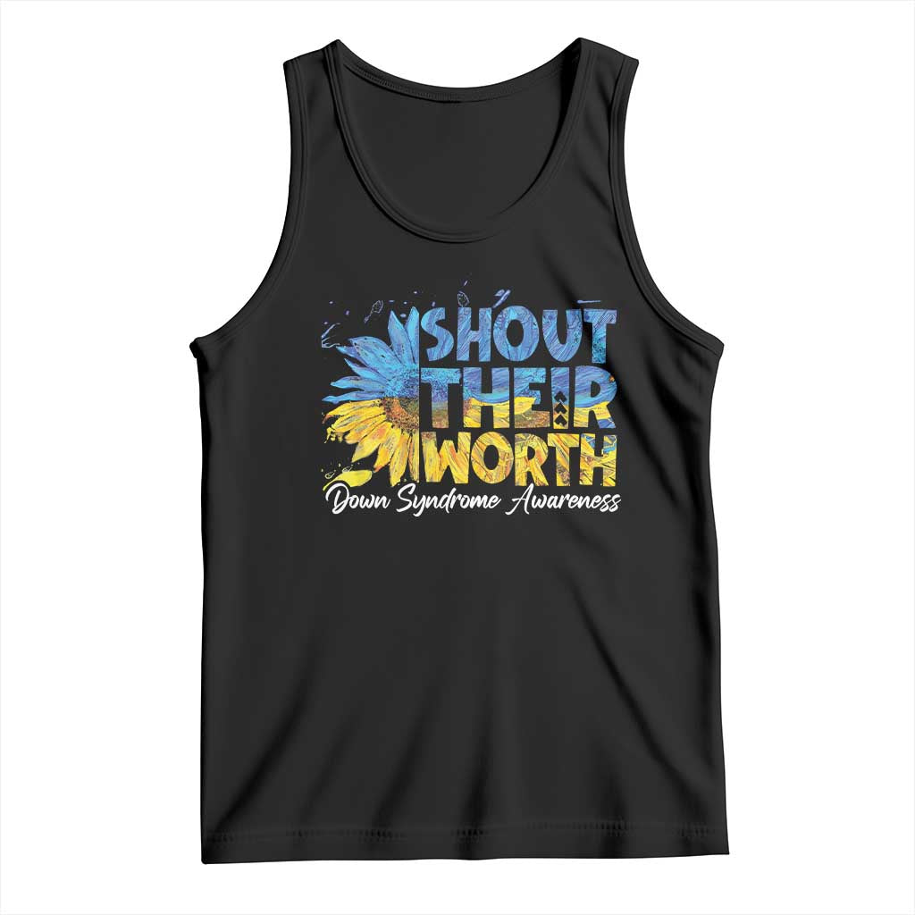 Down Syndrome Awareness Sunflower Tank Top Shout Their Worth