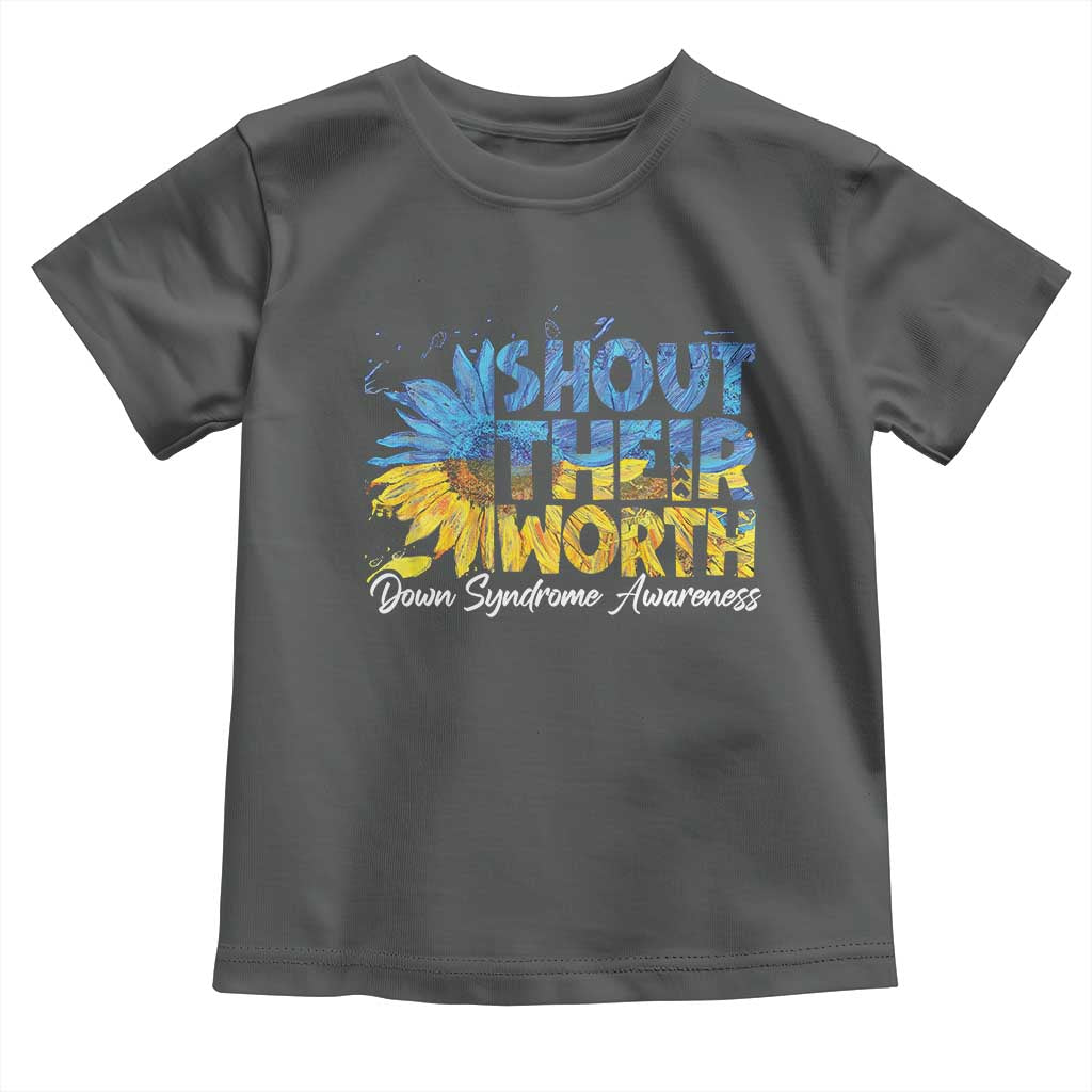 Down Syndrome Awareness Sunflower Toddler T Shirt Shout Their Worth