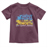 Down Syndrome Awareness Sunflower Toddler T Shirt Shout Their Worth