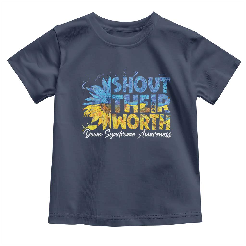 Down Syndrome Awareness Sunflower Toddler T Shirt Shout Their Worth
