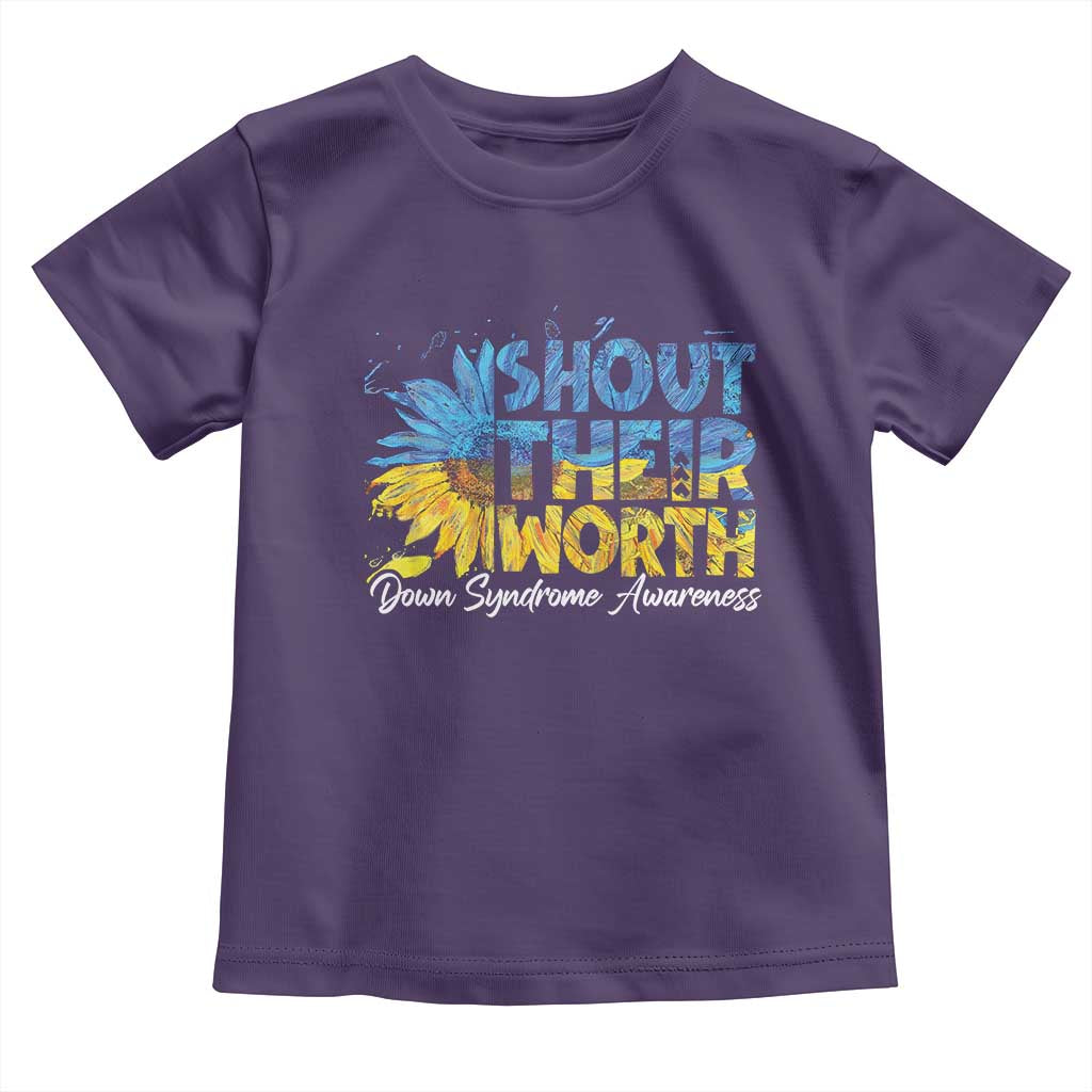 Down Syndrome Awareness Sunflower Toddler T Shirt Shout Their Worth