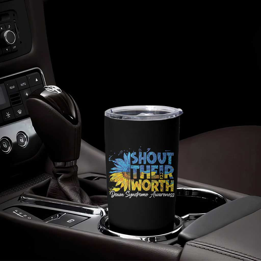 Down Syndrome Awareness Sunflower Tumbler Cup Shout Their Worth