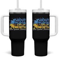 Down Syndrome Awareness Sunflower Tumbler With Handle Shout Their Worth