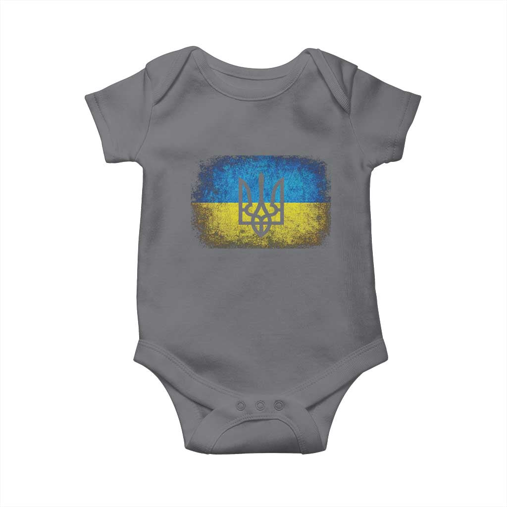 Vintage Ukraine Ukrainian Flag Baby Onesie Ukrainians Gifts