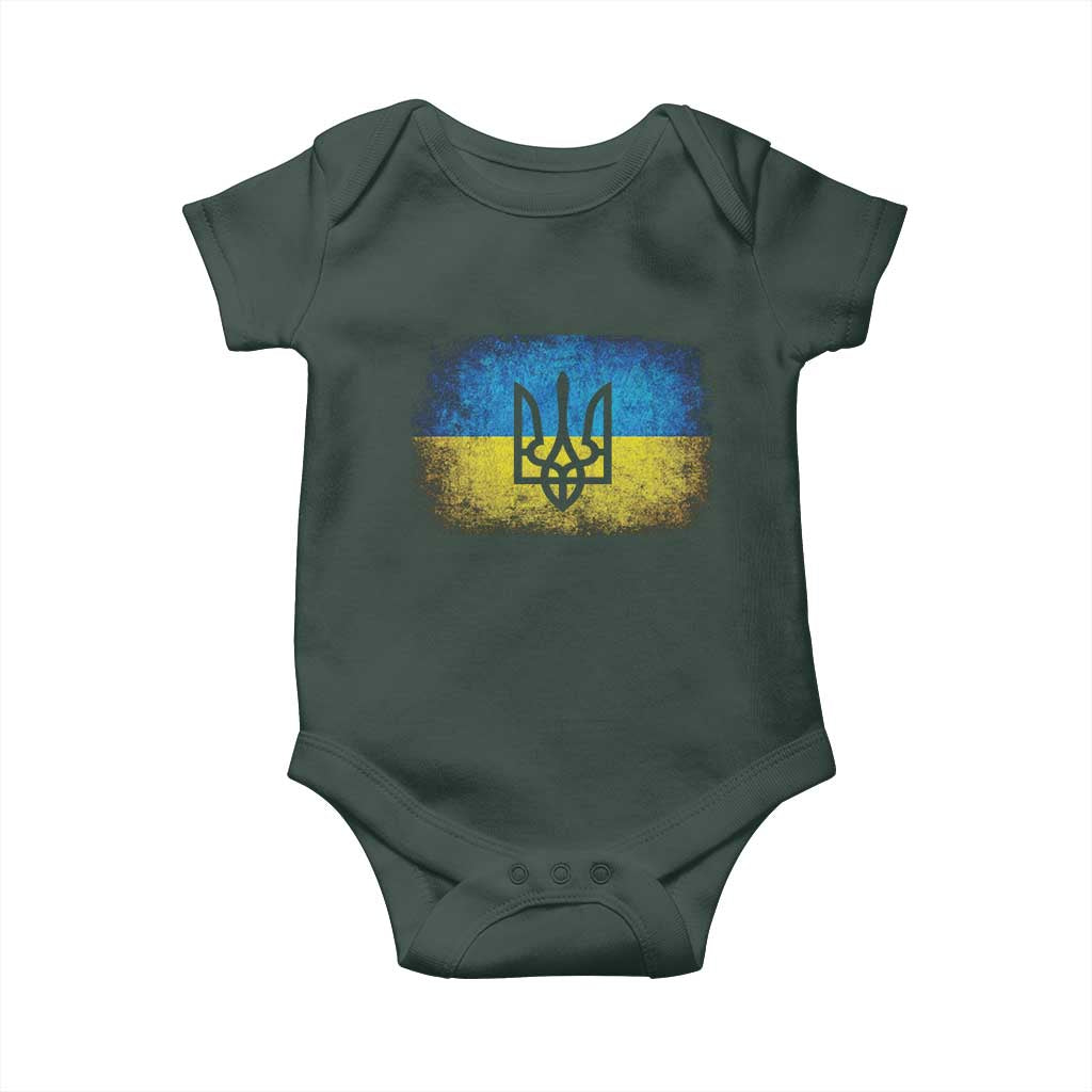 Vintage Ukraine Ukrainian Flag Baby Onesie Ukrainians Gifts