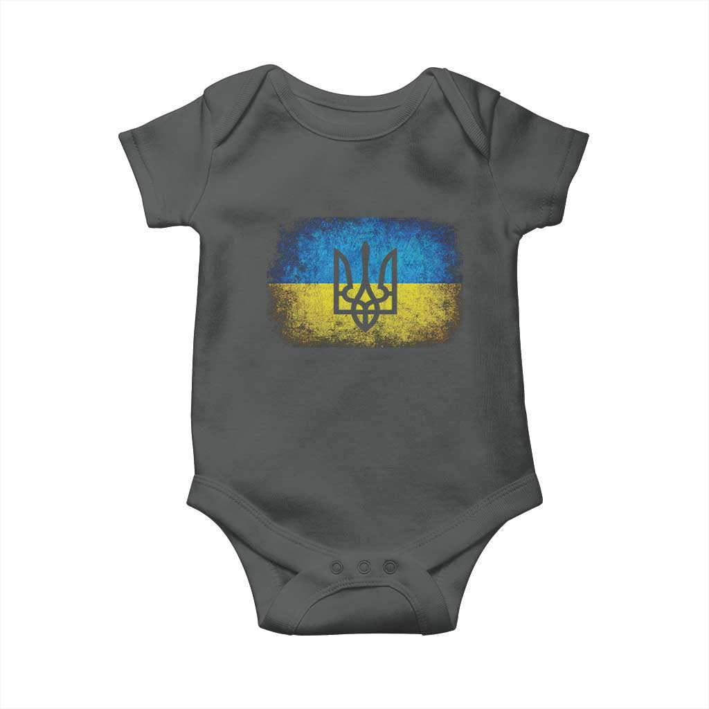 Vintage Ukraine Ukrainian Flag Baby Onesie Ukrainians Gifts