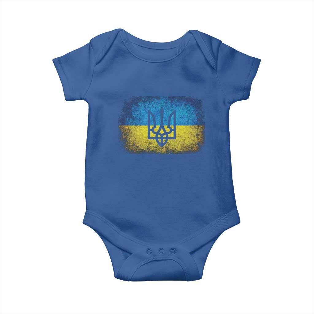 Vintage Ukraine Ukrainian Flag Baby Onesie Ukrainians Gifts