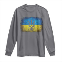 Vintage Ukraine Ukrainian Flag Long Sleeve Shirt Ukrainians Gifts