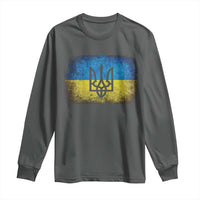 Vintage Ukraine Ukrainian Flag Long Sleeve Shirt Ukrainians Gifts