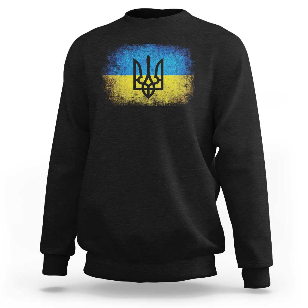 Vintage Ukraine Ukrainian Flag Sweatshirt Ukrainians Gifts