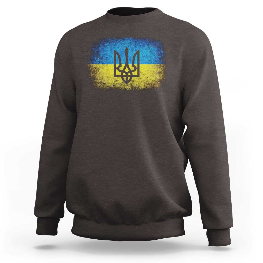 Vintage Ukraine Ukrainian Flag Sweatshirt Ukrainians Gifts