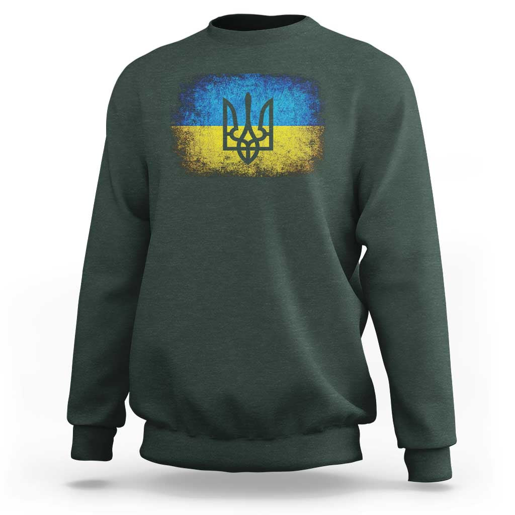 Vintage Ukraine Ukrainian Flag Sweatshirt Ukrainians Gifts