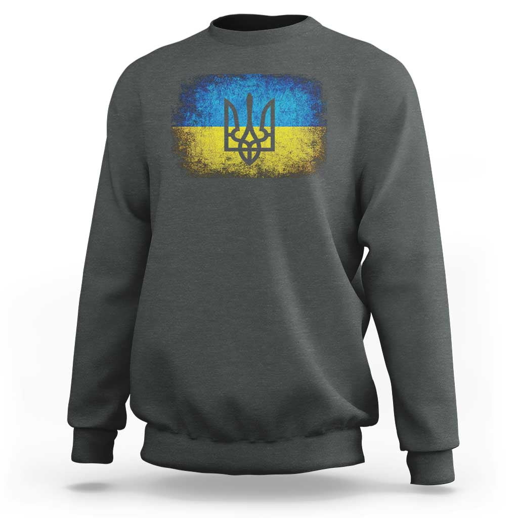 Vintage Ukraine Ukrainian Flag Sweatshirt Ukrainians Gifts