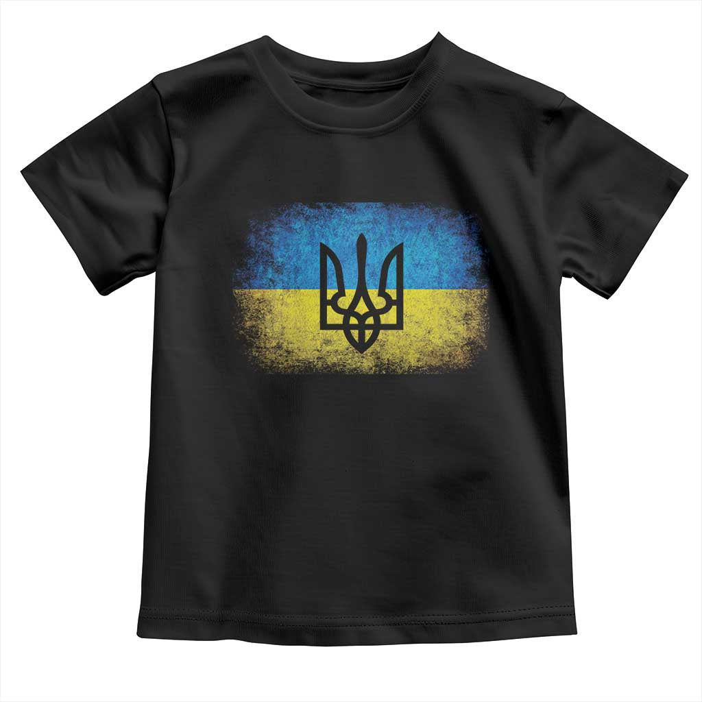 Vintage Ukraine Ukrainian Flag Toddler T Shirt Ukrainians Gifts