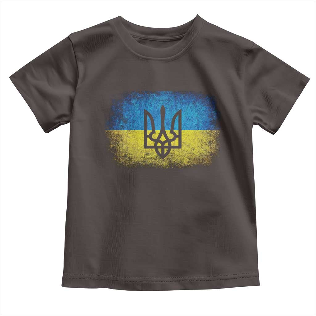 Vintage Ukraine Ukrainian Flag Toddler T Shirt Ukrainians Gifts