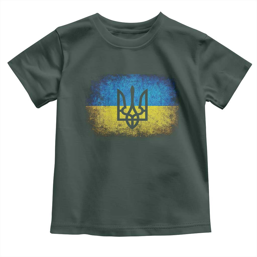 Vintage Ukraine Ukrainian Flag Toddler T Shirt Ukrainians Gifts