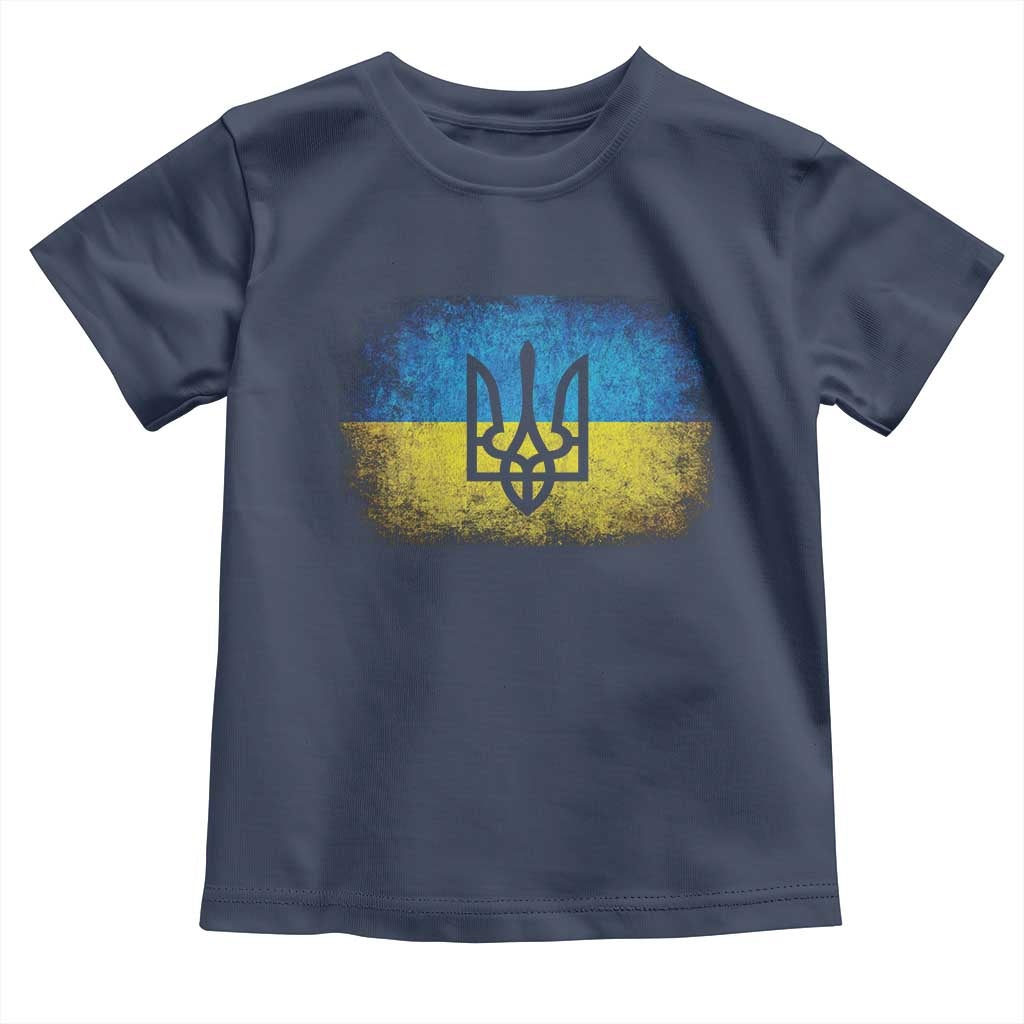 Vintage Ukraine Ukrainian Flag Toddler T Shirt Ukrainians Gifts