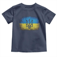 Vintage Ukraine Ukrainian Flag Toddler T Shirt Ukrainians Gifts