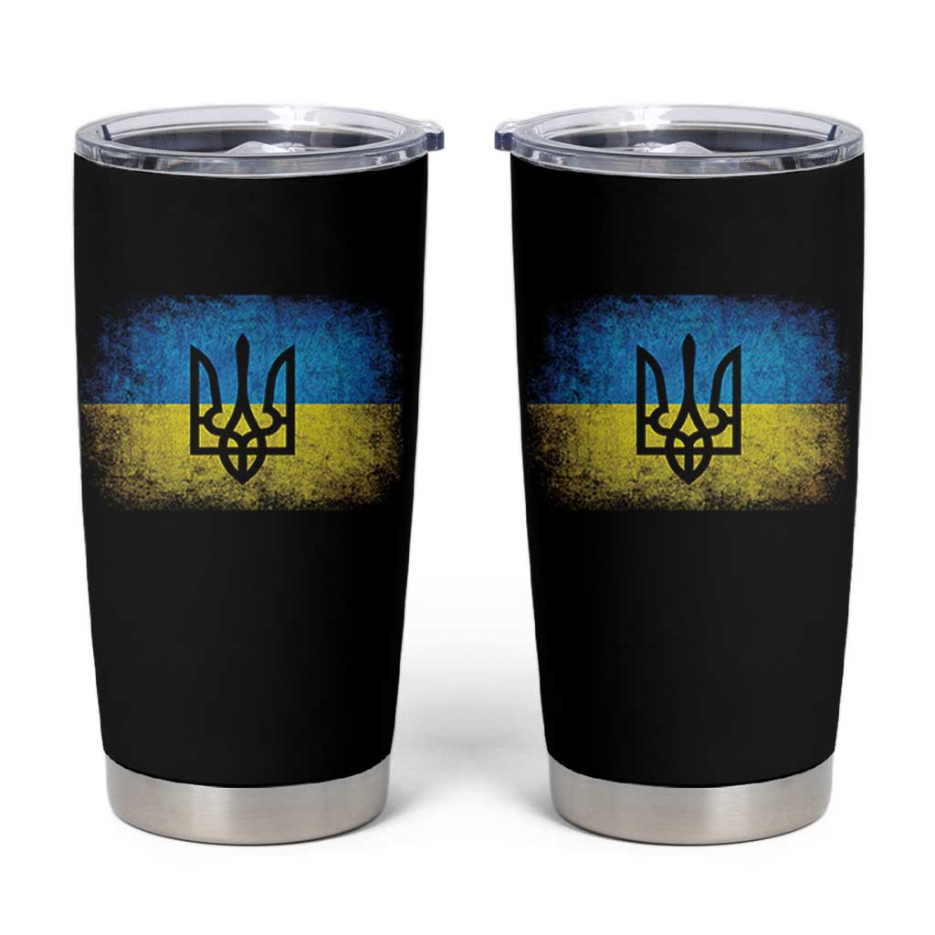 Vintage Ukraine Ukrainian Flag Tumbler Cup Ukrainians Gifts