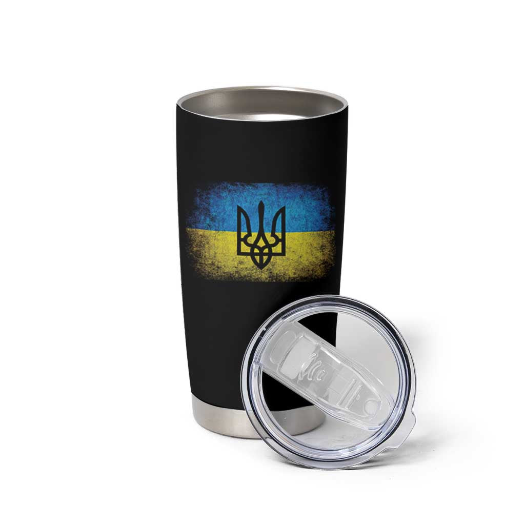 Vintage Ukraine Ukrainian Flag Tumbler Cup Ukrainians Gifts