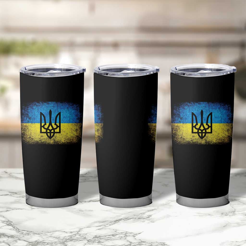 Vintage Ukraine Ukrainian Flag Tumbler Cup Ukrainians Gifts