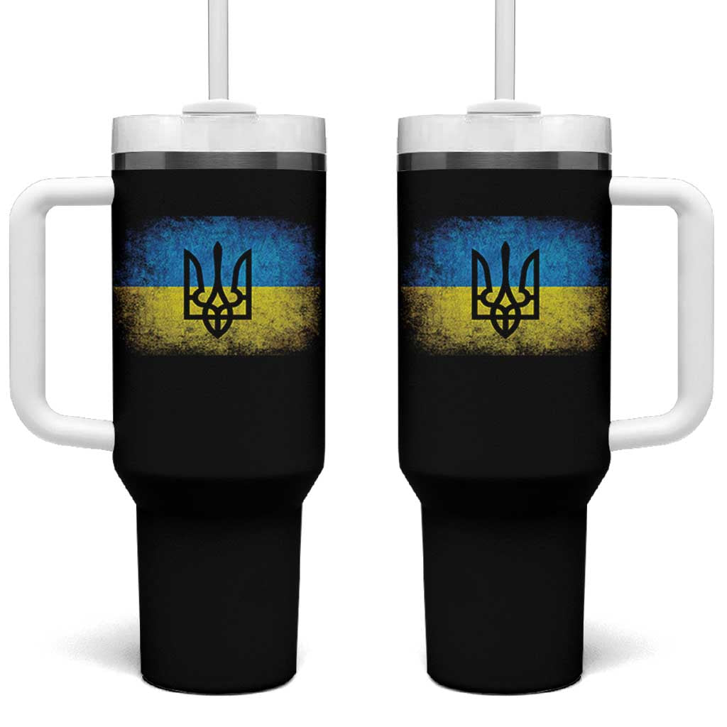 Vintage Ukraine Ukrainian Flag Tumbler With Handle Ukrainians Gifts