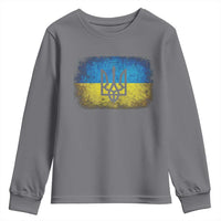Vintage Ukraine Ukrainian Flag Youth Sweatshirt Ukrainians Gifts