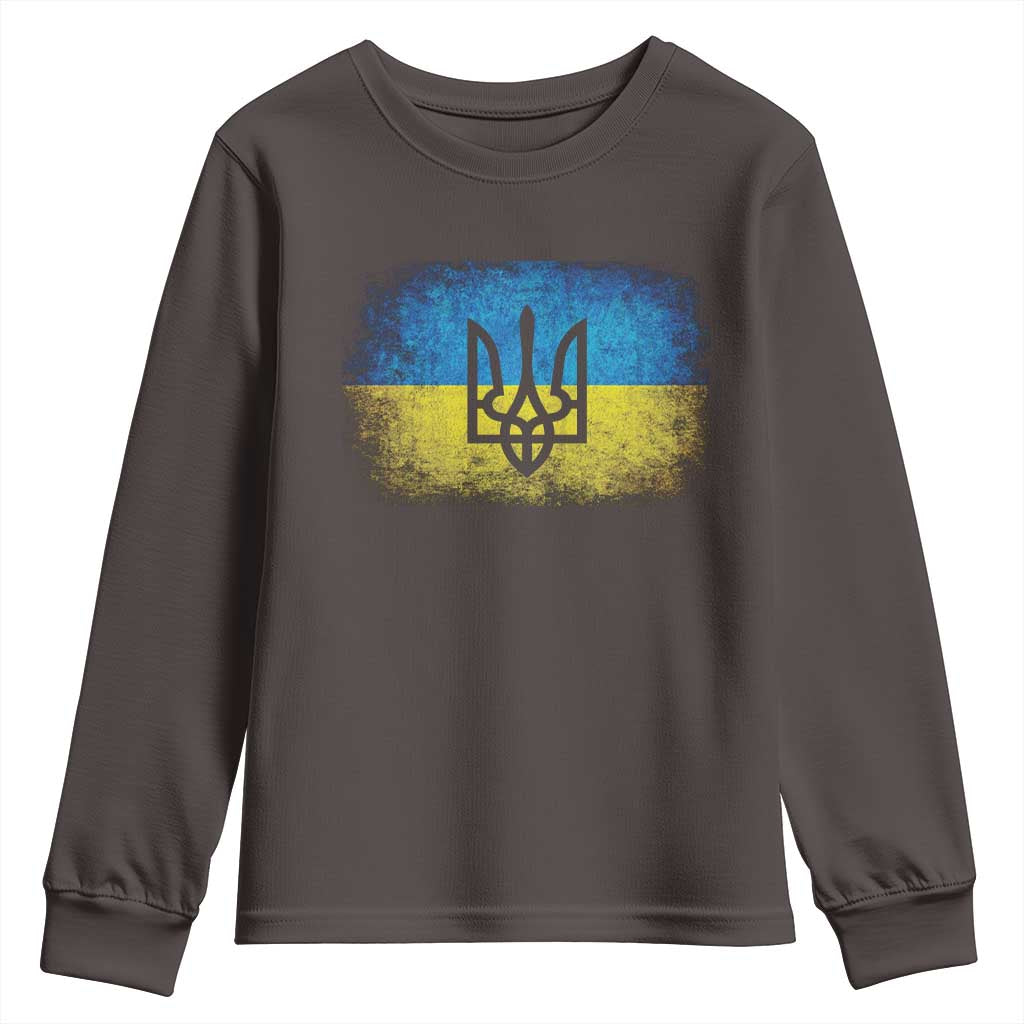 Vintage Ukraine Ukrainian Flag Youth Sweatshirt Ukrainians Gifts