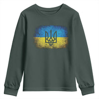 Vintage Ukraine Ukrainian Flag Youth Sweatshirt Ukrainians Gifts