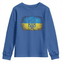 Vintage Ukraine Ukrainian Flag Youth Sweatshirt Ukrainians Gifts