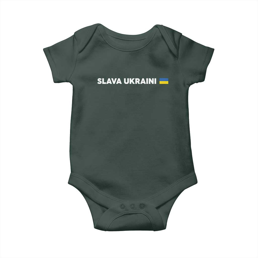 Slava Ukraini Ukraine Flag Baby Onesie Ukrainian Pride