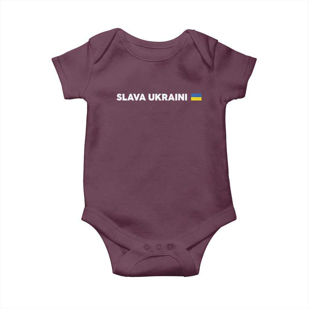 Slava Ukraini Ukraine Flag Baby Onesie Ukrainian Pride