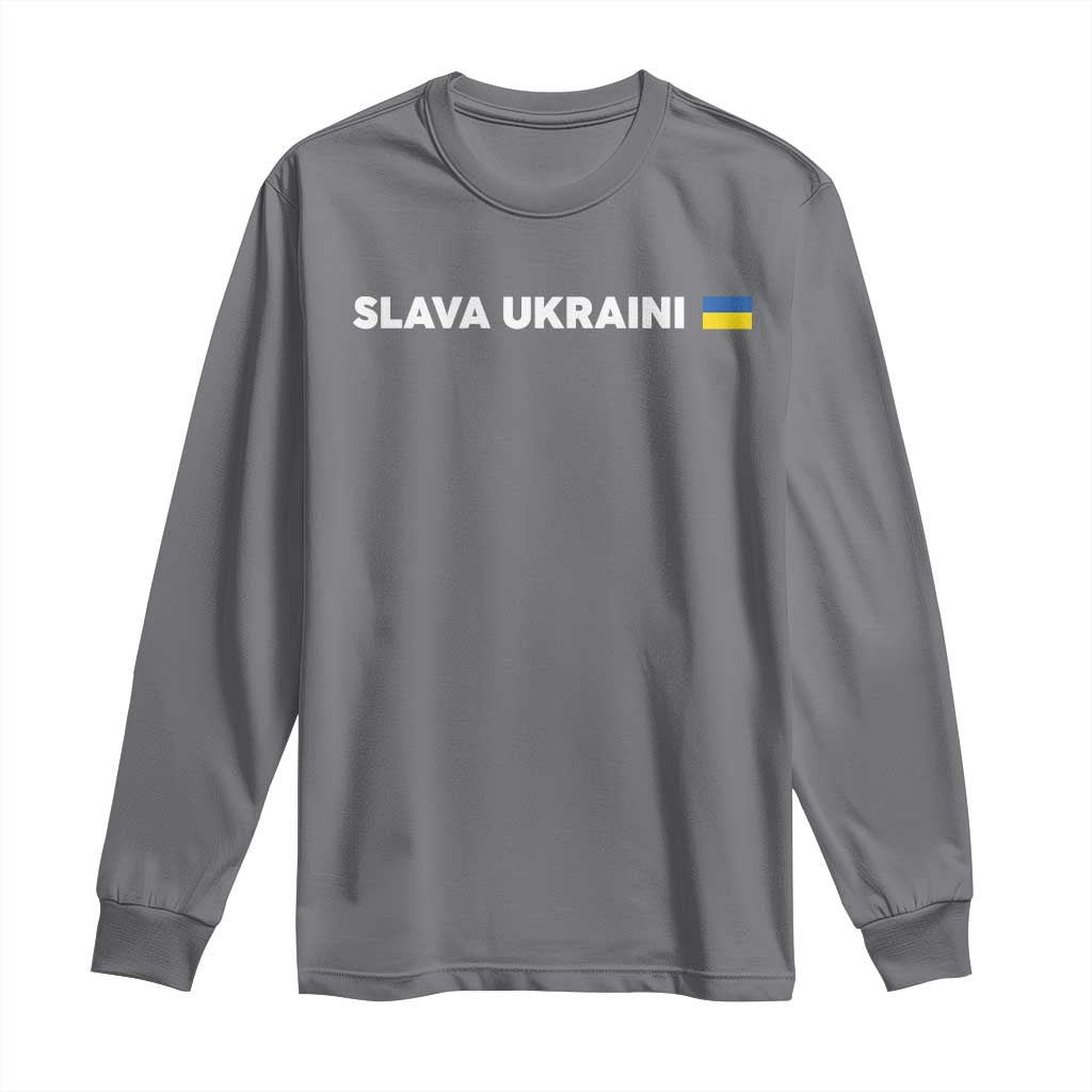 Slava Ukraini Ukraine Flag Long Sleeve Shirt Ukrainian Pride