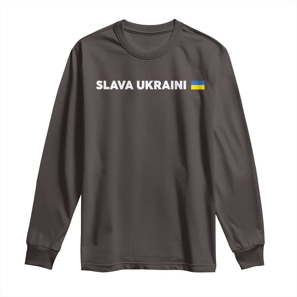 Slava Ukraini Ukraine Flag Long Sleeve Shirt Ukrainian Pride