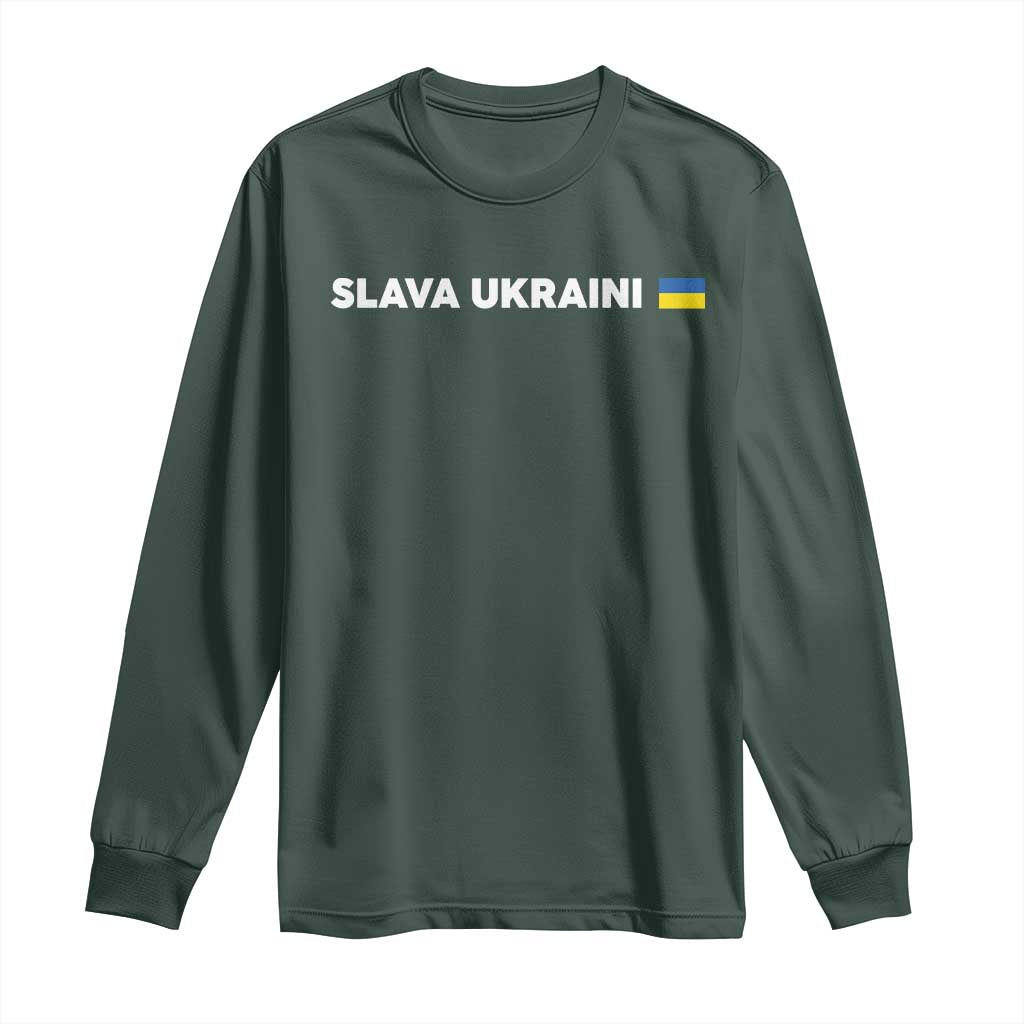 Slava Ukraini Ukraine Flag Long Sleeve Shirt Ukrainian Pride