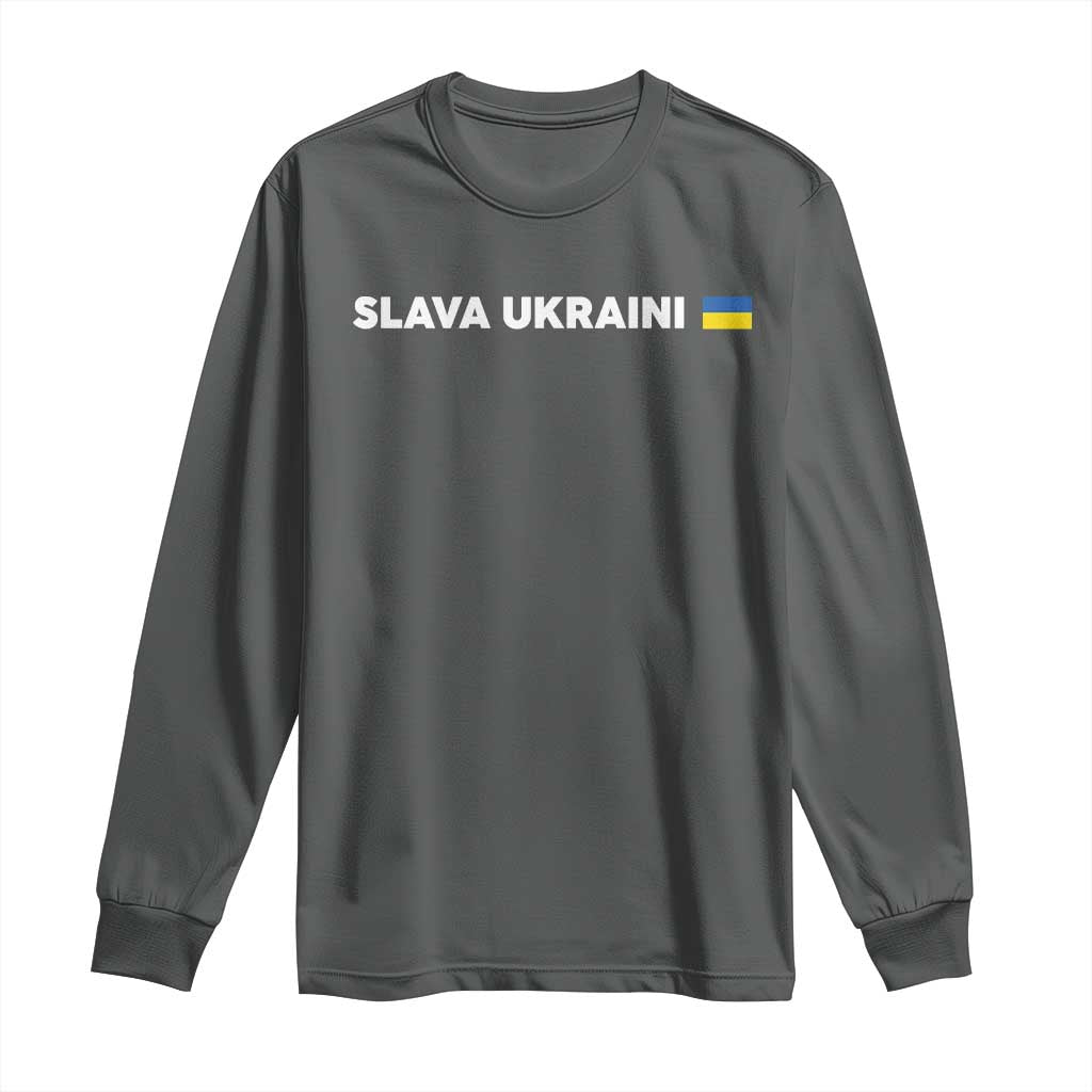 Slava Ukraini Ukraine Flag Long Sleeve Shirt Ukrainian Pride