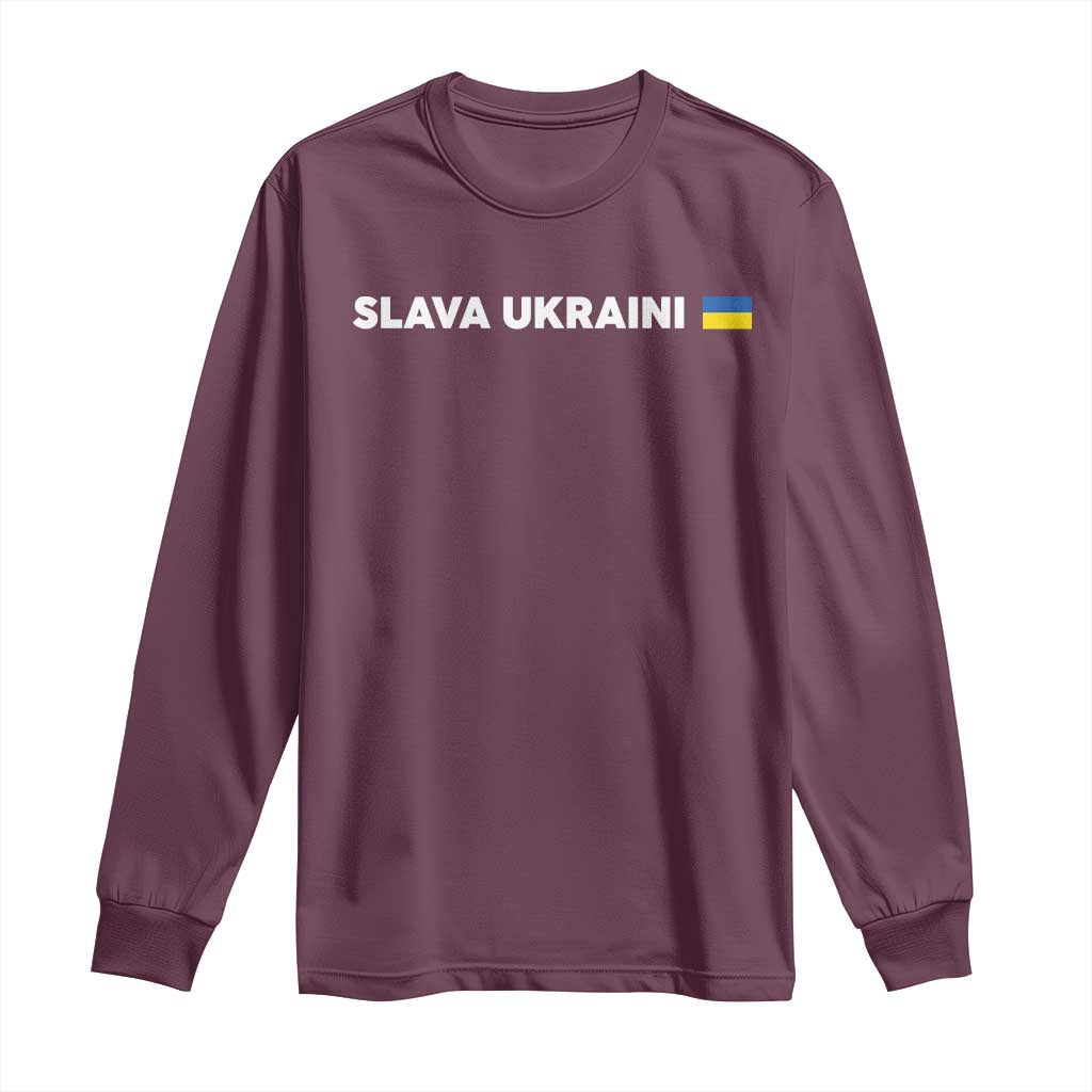 Slava Ukraini Ukraine Flag Long Sleeve Shirt Ukrainian Pride