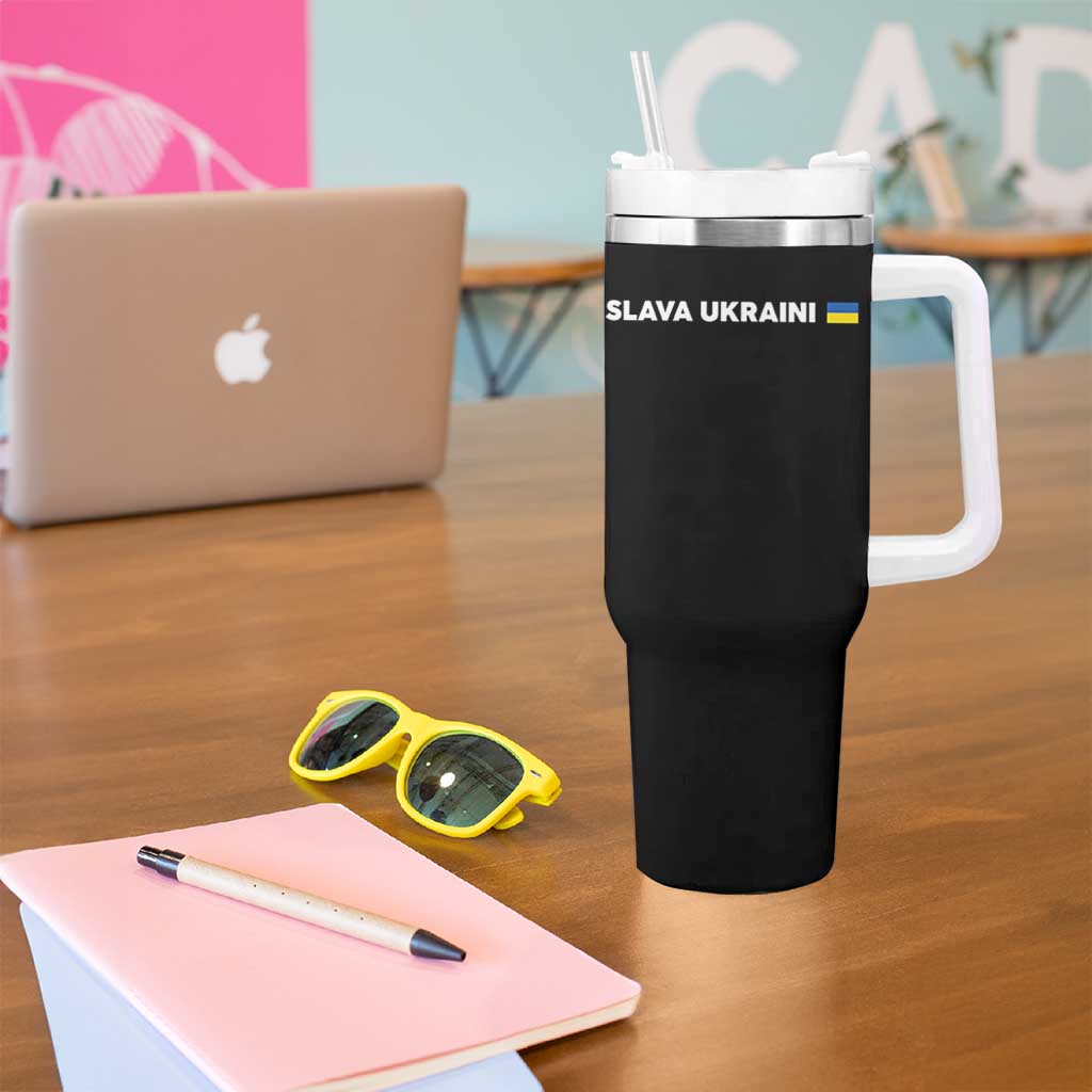 Slava Ukraini Ukraine Flag Tumbler With Handle Ukrainian Pride